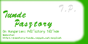 tunde pasztory business card